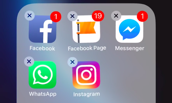 Deleting iOS apps owned by Facebook
